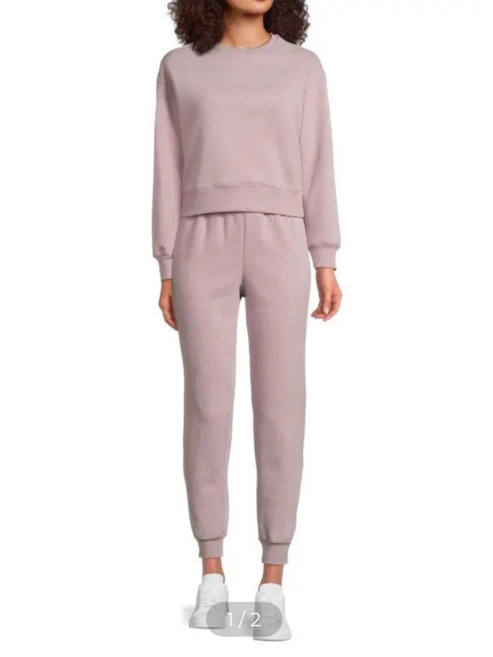 HARMONY BALANCE Women’s 2-Piece Fleece Sweatshirt & Joggers Set - Mauve